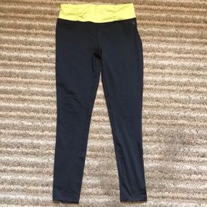 Comfortable grey & yellow workout pants